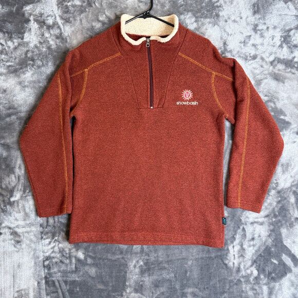 Kuhl Men's Quarter Zip Long Sleeve Red Pullover Size Small Snowbasin Patch - Picture 1 of 7